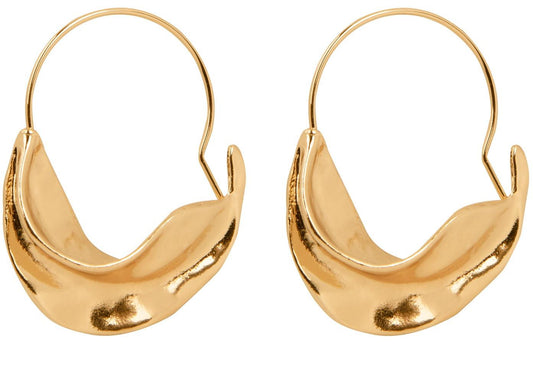 Pendientes con Pliegue Oro
