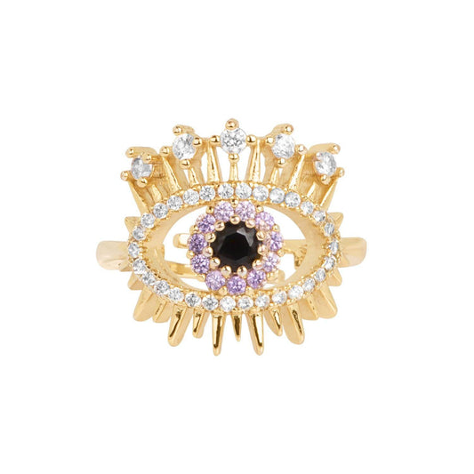 Anillo Ajustable Ojo Pedrería