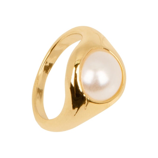 Anillo Dorado Perla