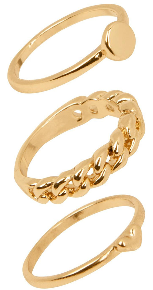 Set 3 Anillos Corazón