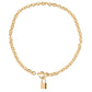 Collar con Candado Dorado