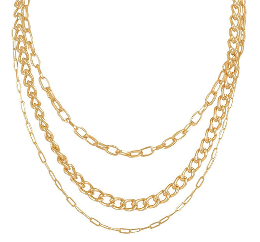 Collar 3 Cadenas Eslabones