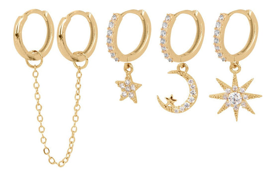Set Mini Pendientes Aritos Cielo
