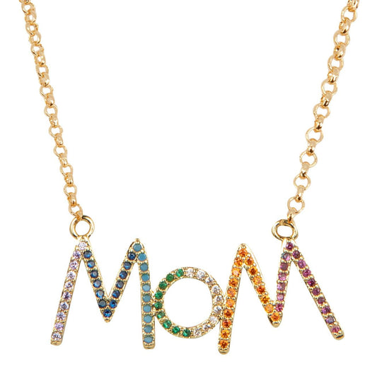Cadena Mom Piedras de Colores