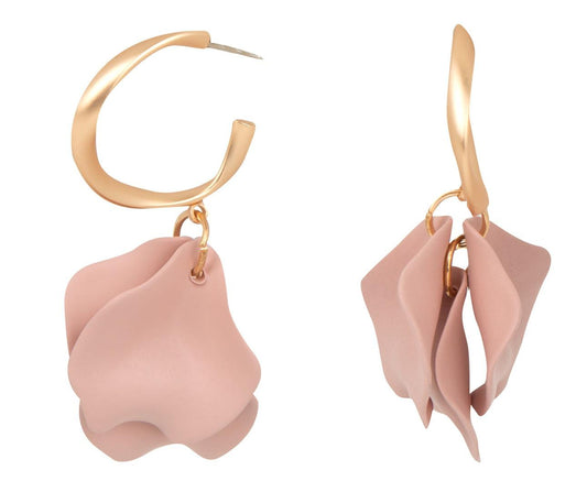 Pendientes Pétalos Rosa