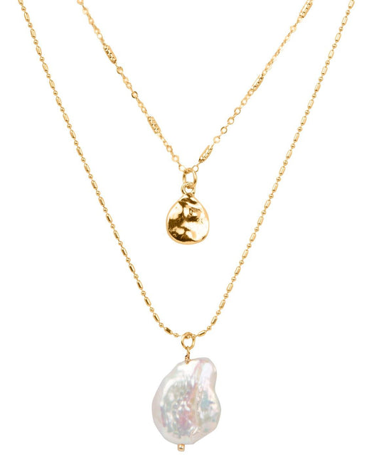 Cadena Doble con Perla