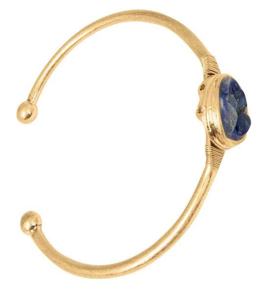 Pulsera Rígida con Piedra Azul