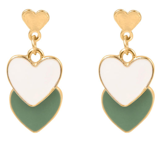 Pendientes Corazón Doble