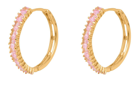 Pendientes con Circonitas Rosa