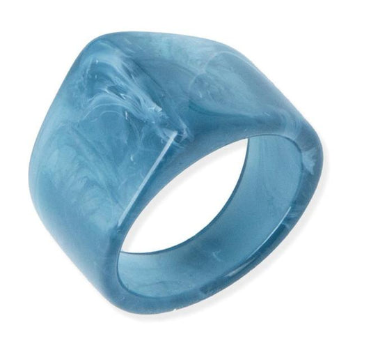 Anillo Plástico Azul Océano