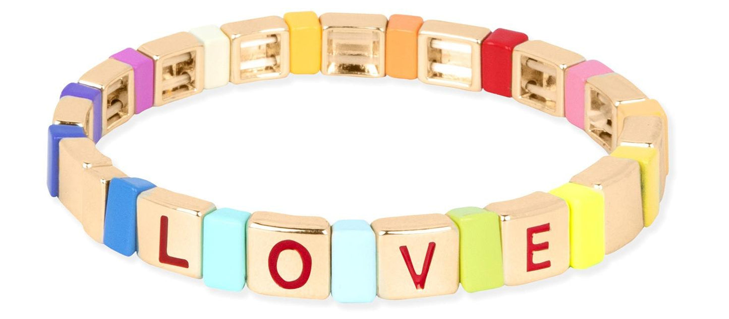Pulsera Enamel Love Colores