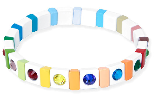 Pulsera Enamel Piedras