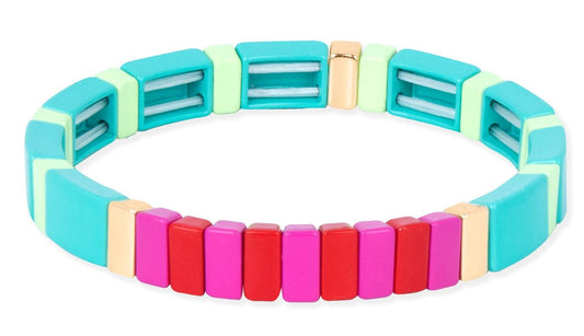 Pulsera Enamel Pink & Red