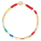 Pulsera Cuentas Multicolor Dorado