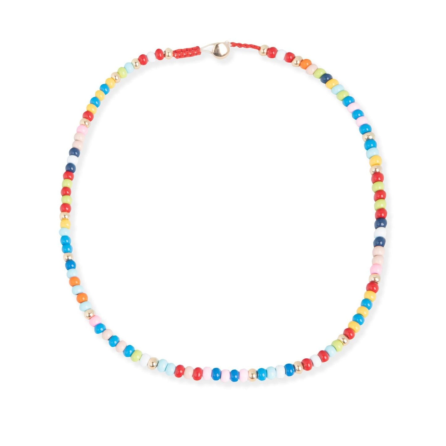 Collar Cuentas Redondas Multicolor