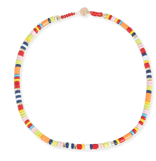 Collar Cuentas Redondas Multicolor