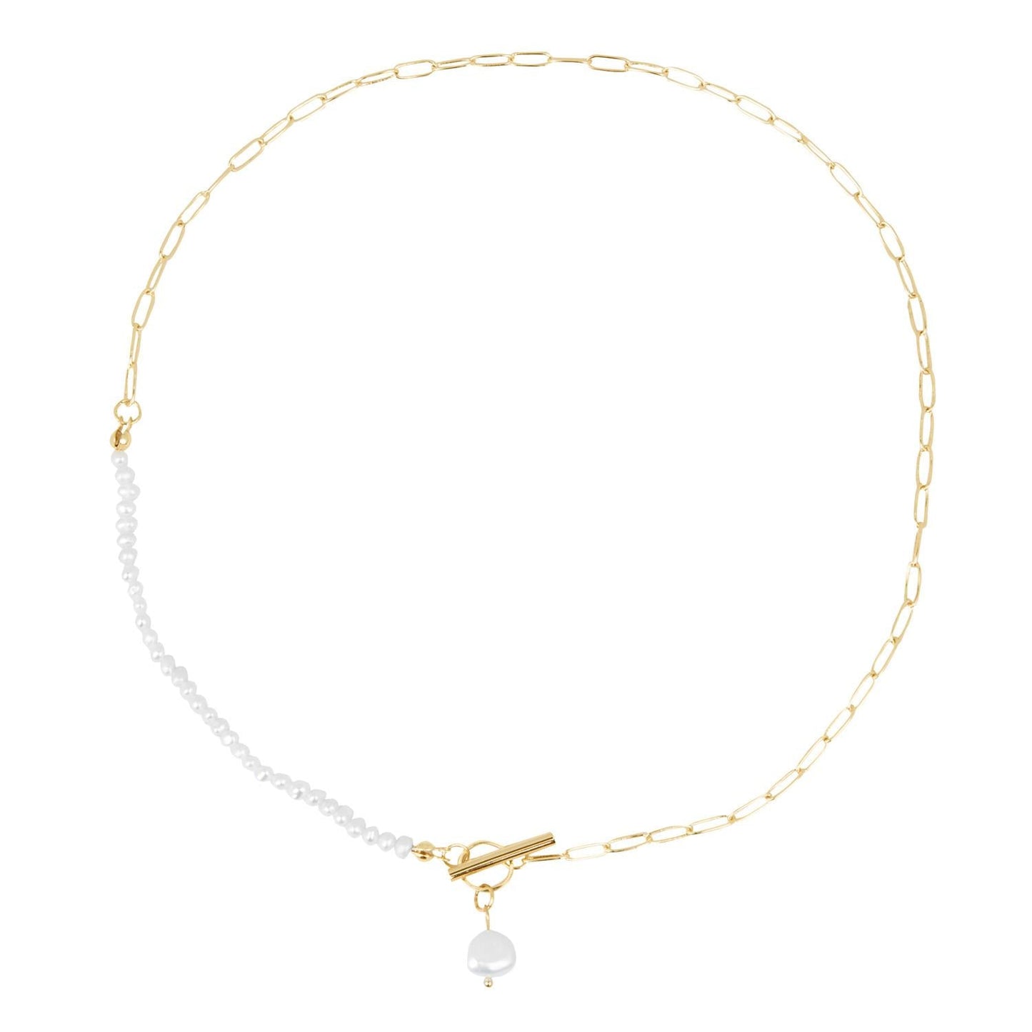 Collar Cadena con Perlas