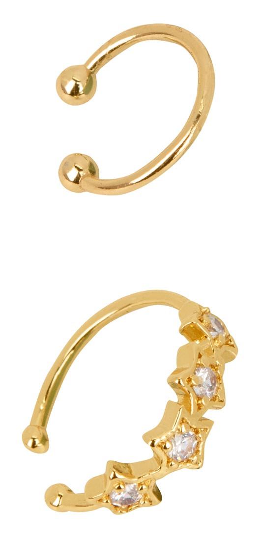 Earcuff con Estrellas Brillantes y Arete