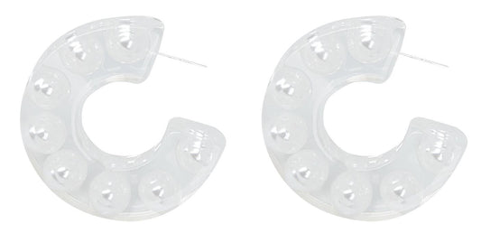 Pendientes Acrílico Perlas