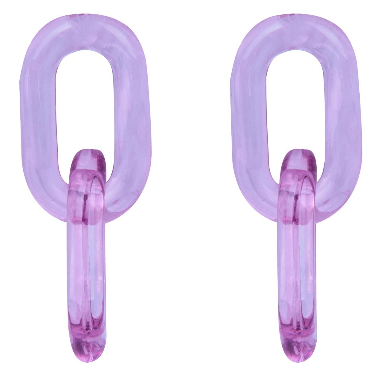 Pendientes Acrílico Violeta