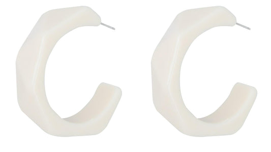 Pendientes Geométricos Blancos