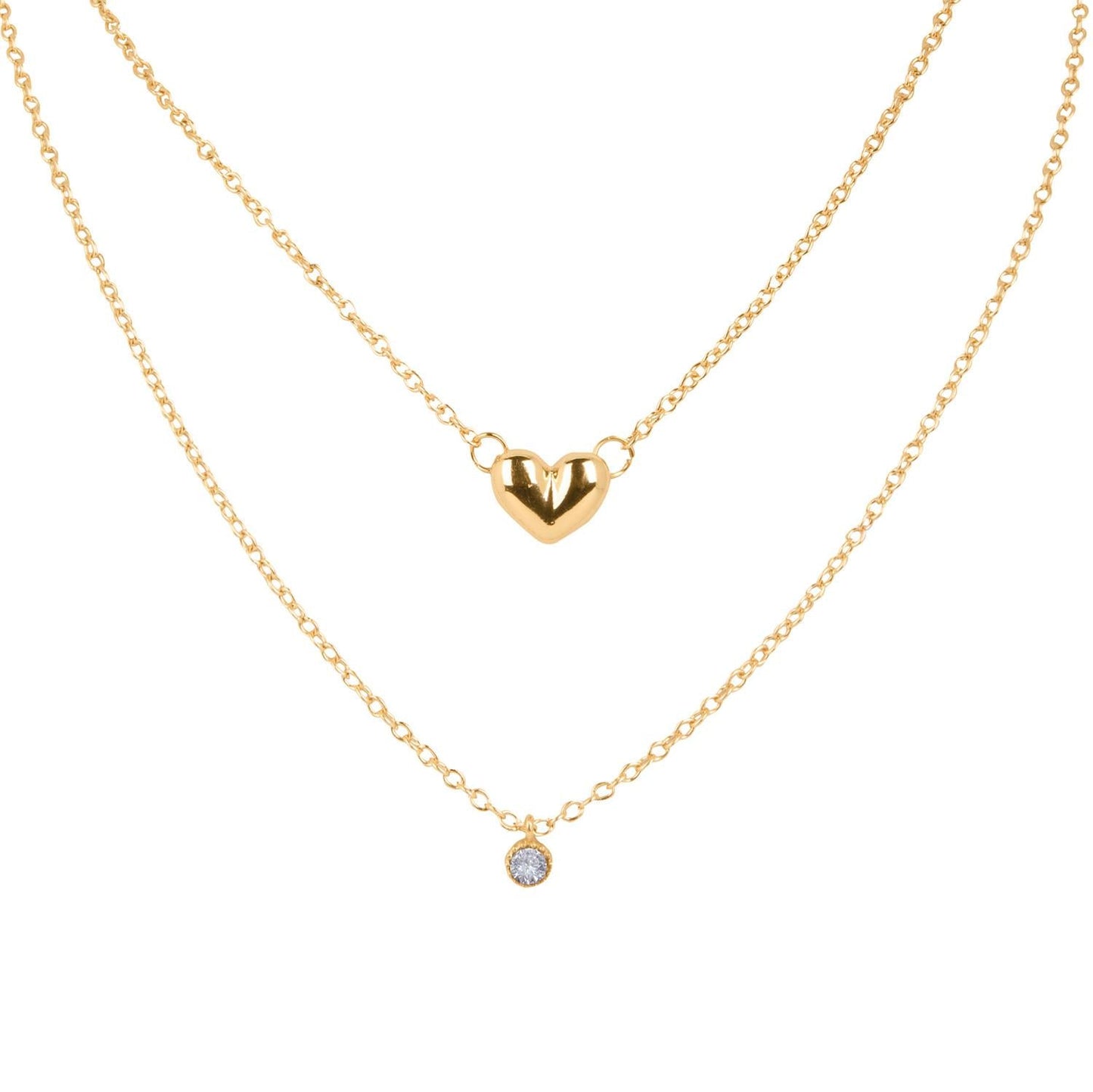 Collar con Corazón y Piedra