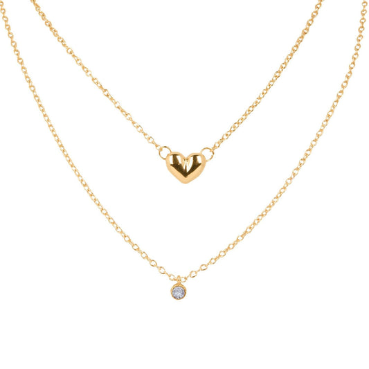 Collar con Corazón y Piedra