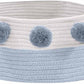 Cesto Pompones Gris