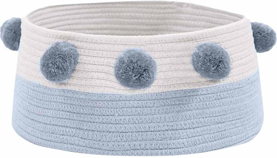 Cesto Pompones Gris