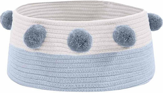 Cesto Pompones Gris