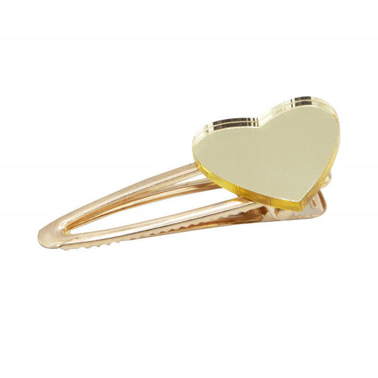 Oh My Hair Clip Corazón Dorado