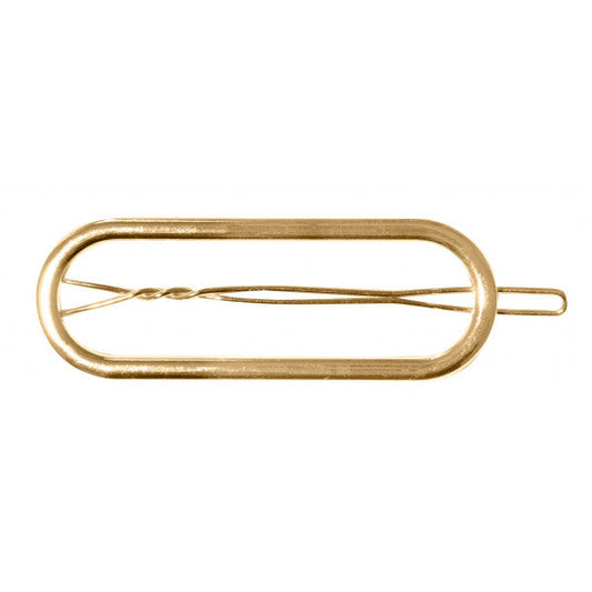 Oh My Hair Clip Metal Ovalada Oro