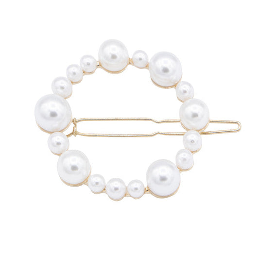 Oh My Hair Clip Redondo Perlas Oro