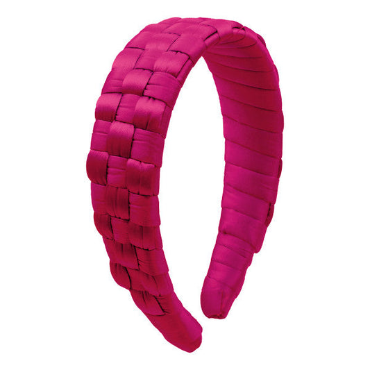 Oh My Hair Diadema Trenzada Satén Fucsia