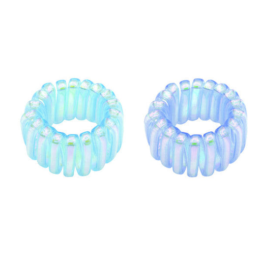 Oh My Hair Set 2 Gomas Cable Ancha Azul y Celeste