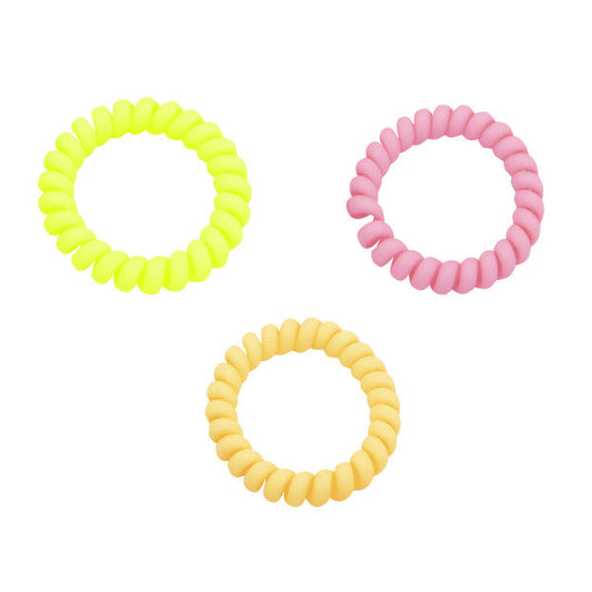 Oh My Hair Set 3 Gomas Cable Fluor Amarillo y Rosa