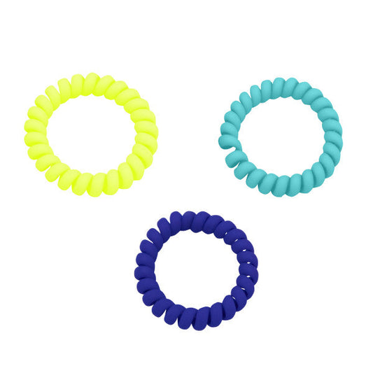Oh My Hair Set 3 Gomas Cable Fluor Azul y Amarillo