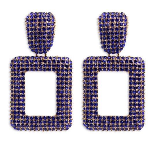 Pendientes Cuadrado Strass