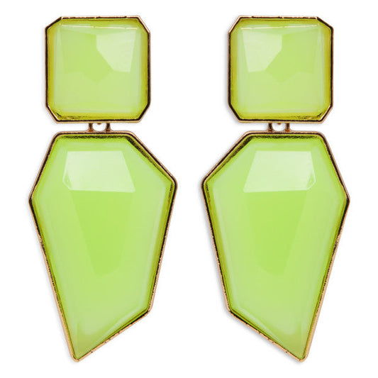 Pendientes Piedras Geométricas