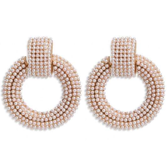 Pendientes Redondos con Perlas