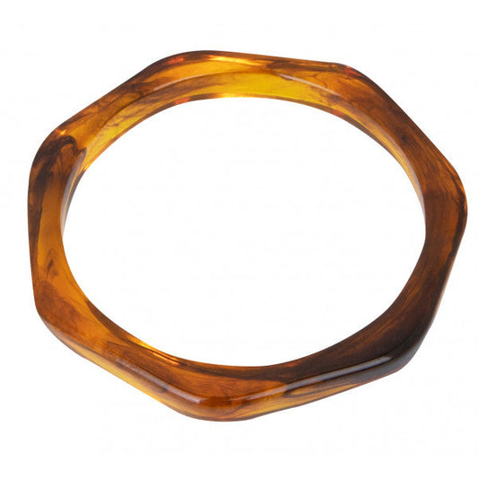 Pulsera Resina Heptagonal Fina