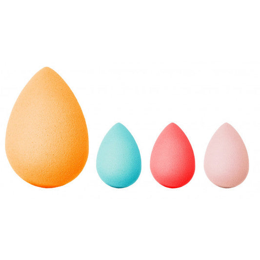 Set de 4 Esponjas Makeup Multicolor Naranja
